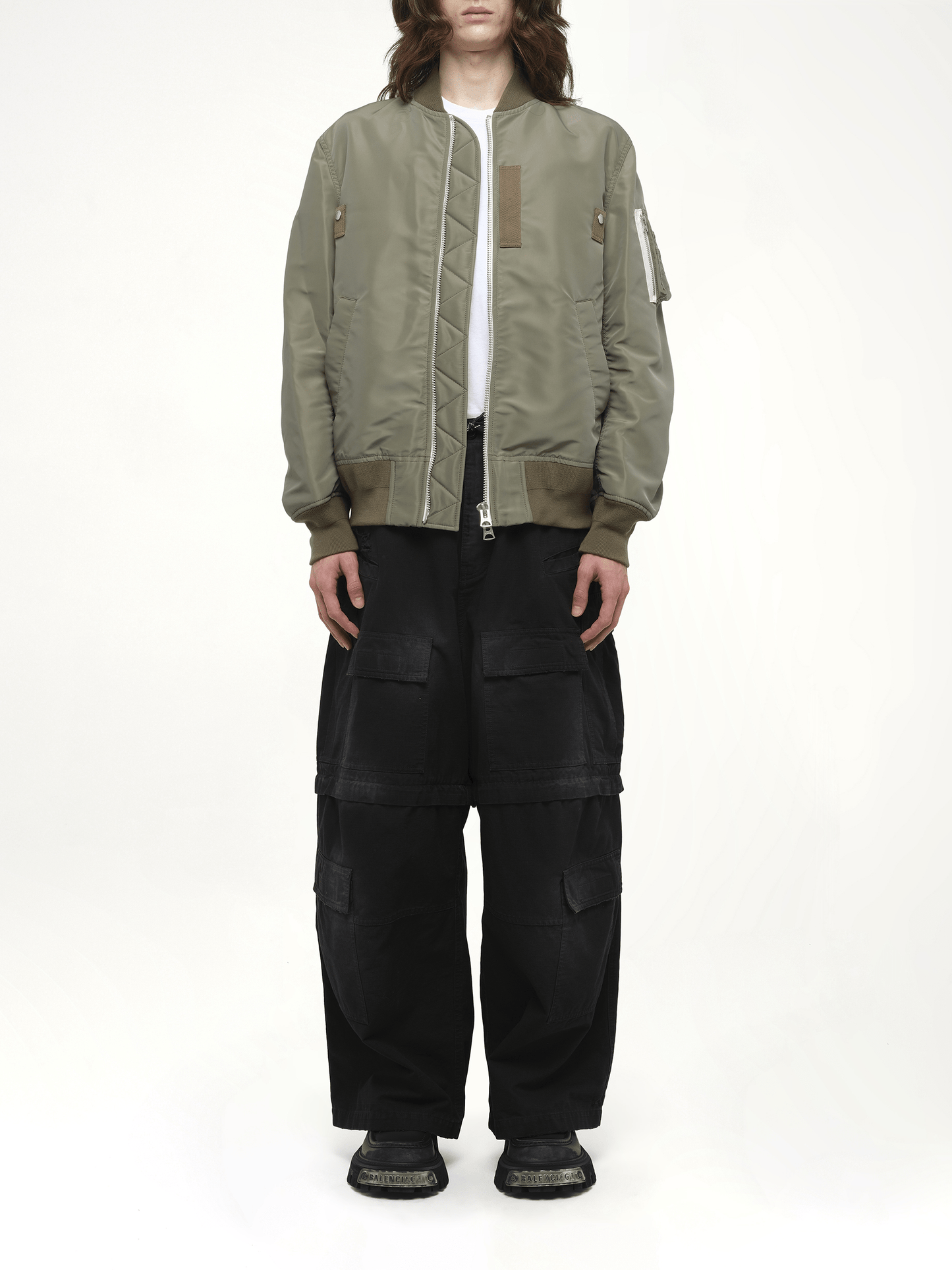Nylon Twill Blouson in Khaki