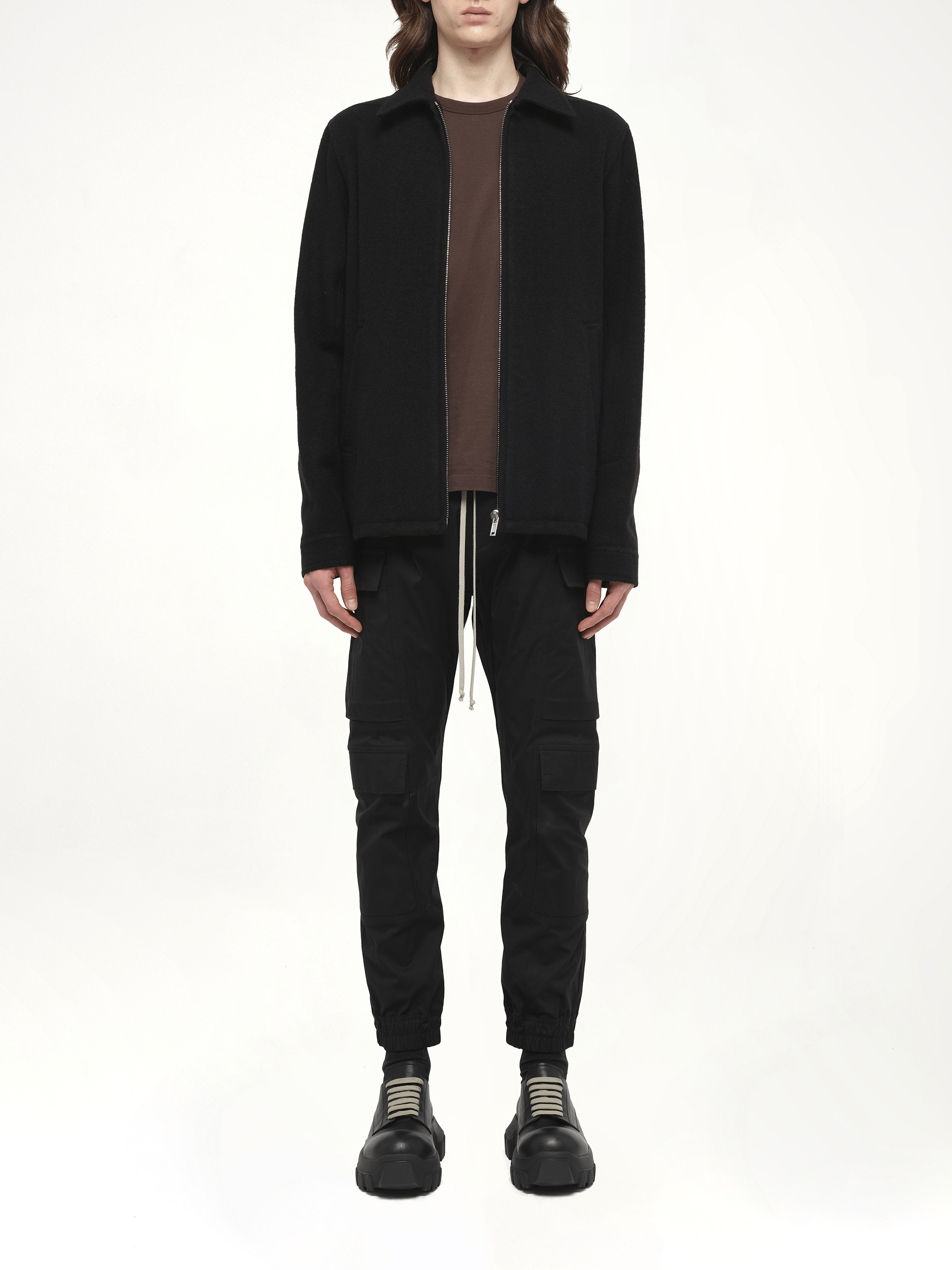 Wool Brad Jacket in Black