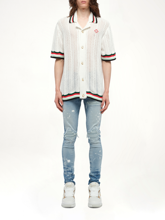 Sporty Crochet Shirt in Multicolour