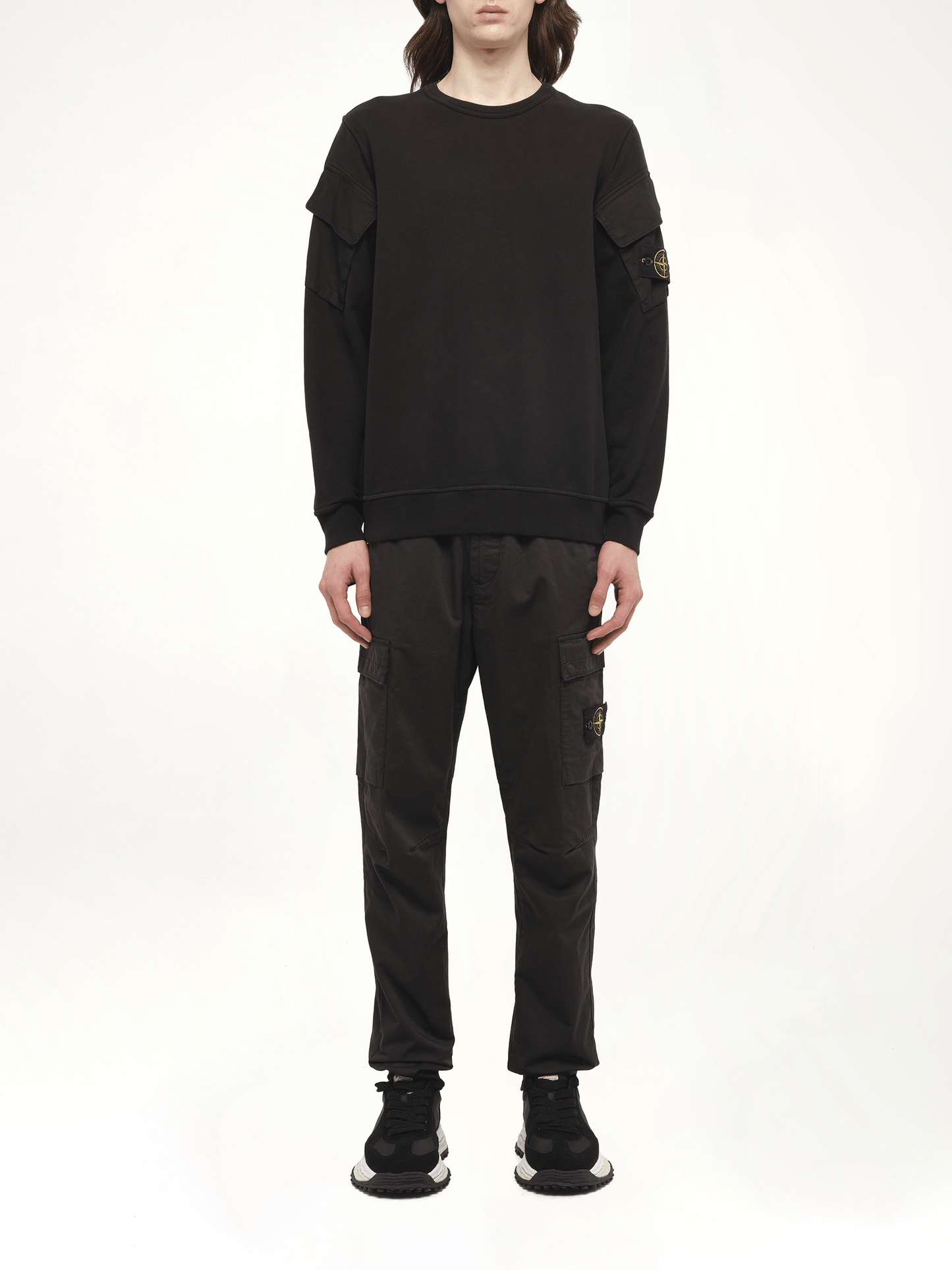 610000 Cotton Fleece Sweatshirt in Black