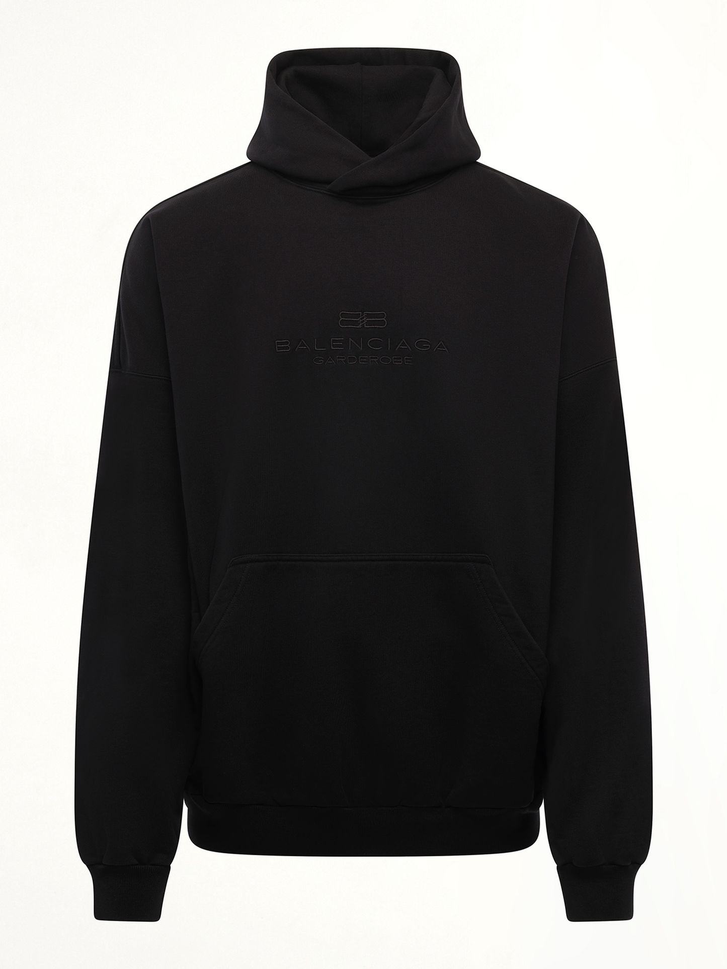 Balenciaga BB Embroidery Large Fit Hoodie in Black