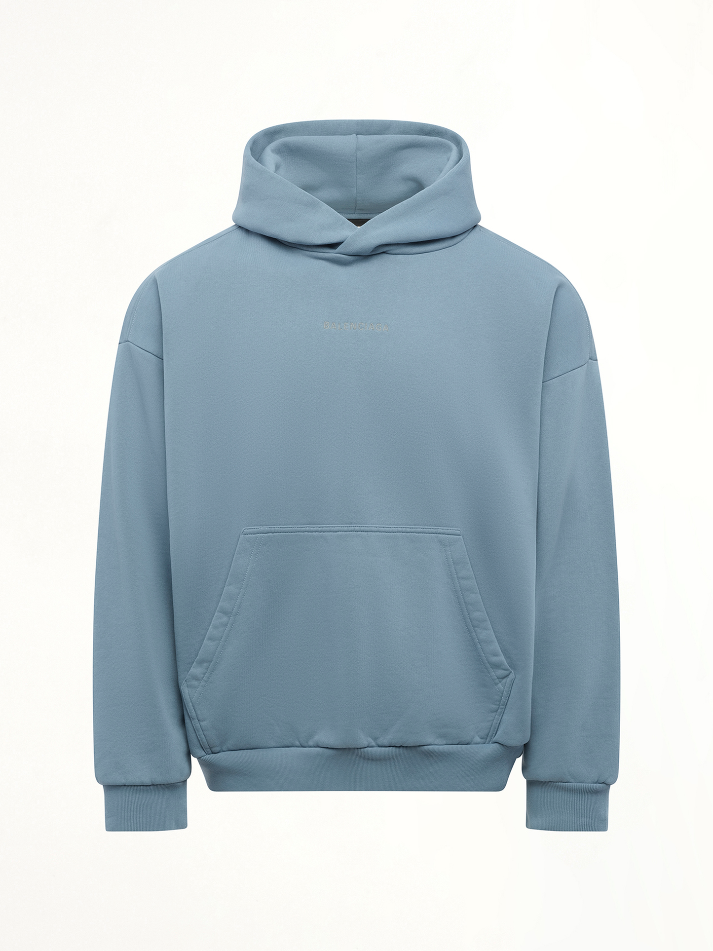 Balenciaga Reflective Logo Medium Fit Hoodie in Grey Blue