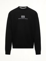 Balenciaga Crewneck Sweater in Black/White