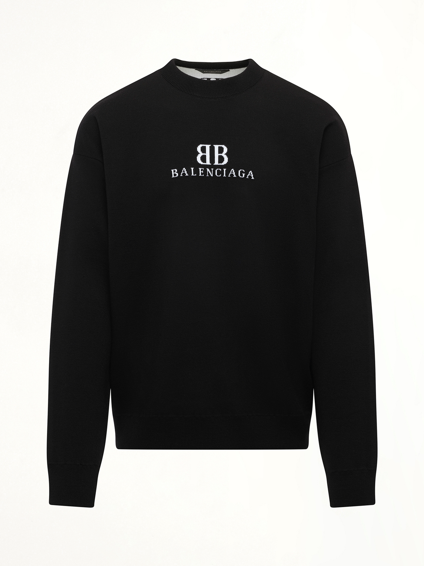 Balenciaga Crewneck Sweater in Black/White