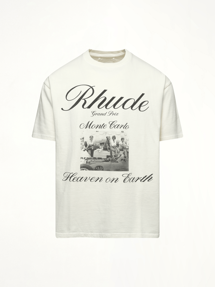 Rhude Heaven on Earth T-Shirt in Vintage White
