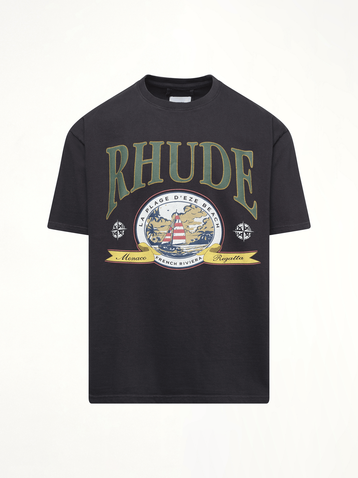 Rhude Monaco Regatta T-Shirt in Vintage Black