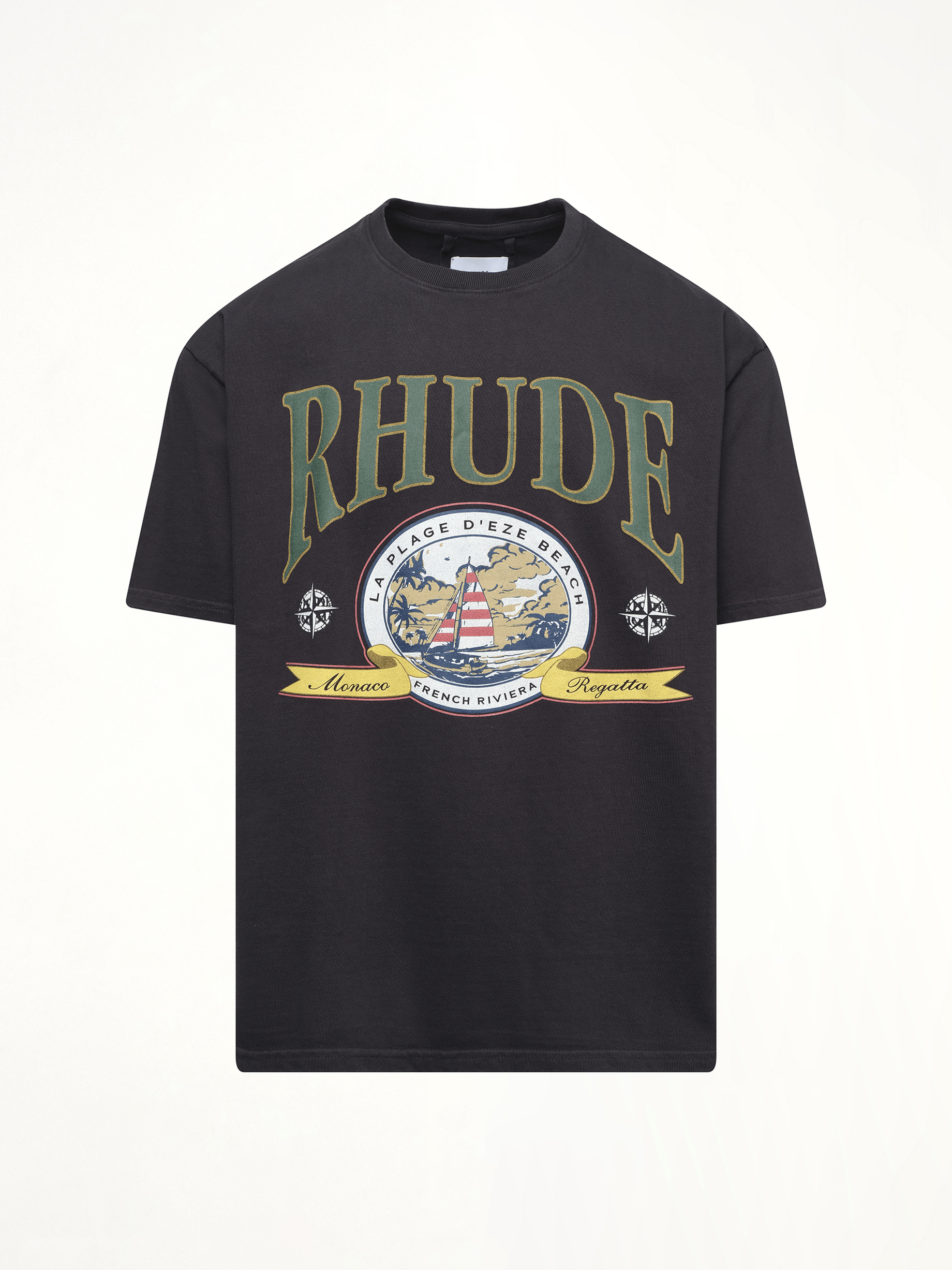 Rhude Monaco Regatta T-Shirt in Vintage Black