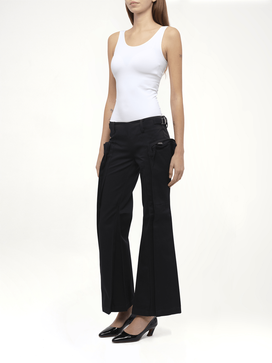 Flared Cargos in Black