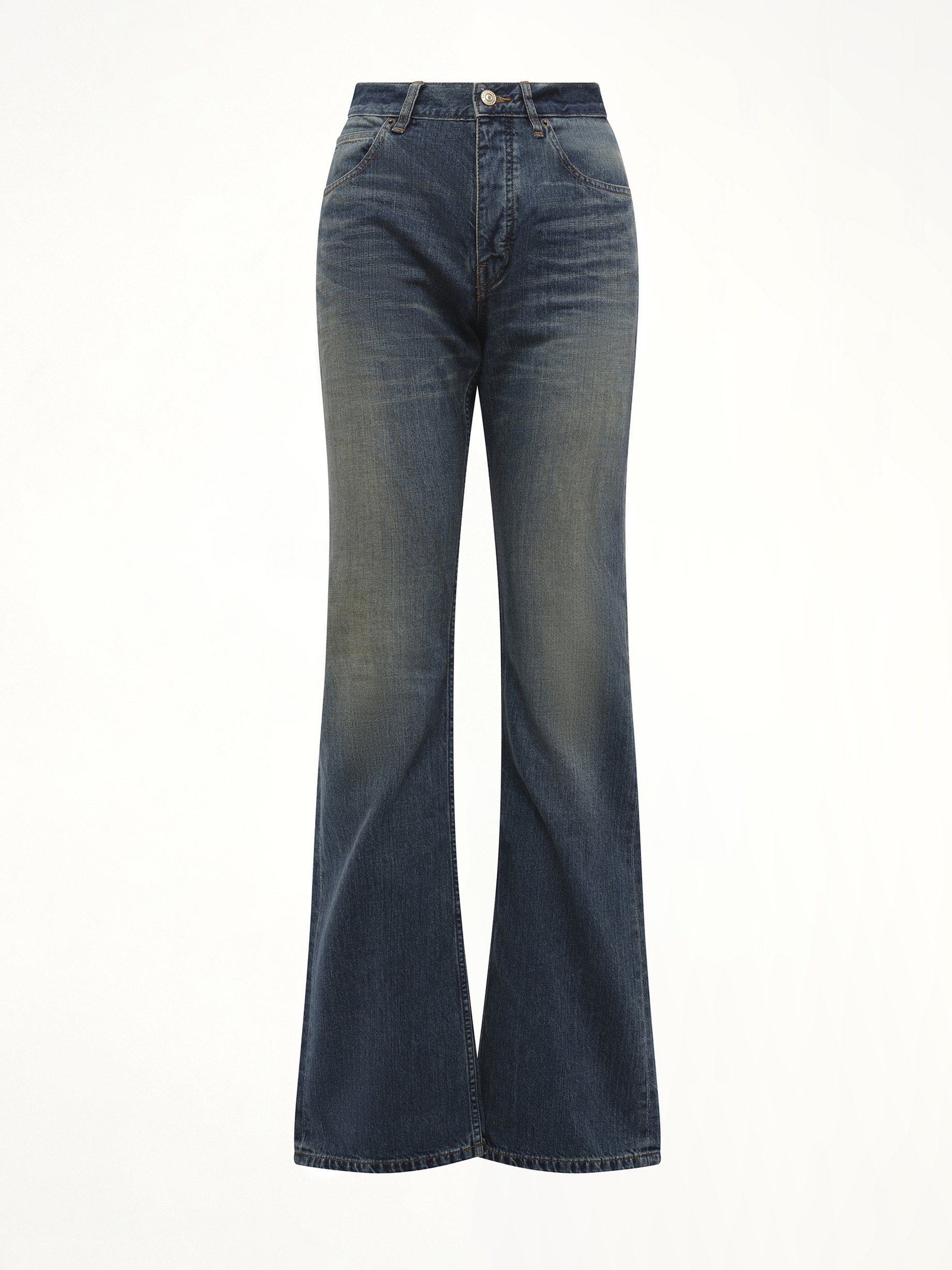 Balenciaga Straight Fit Denim Pants in Whiskers