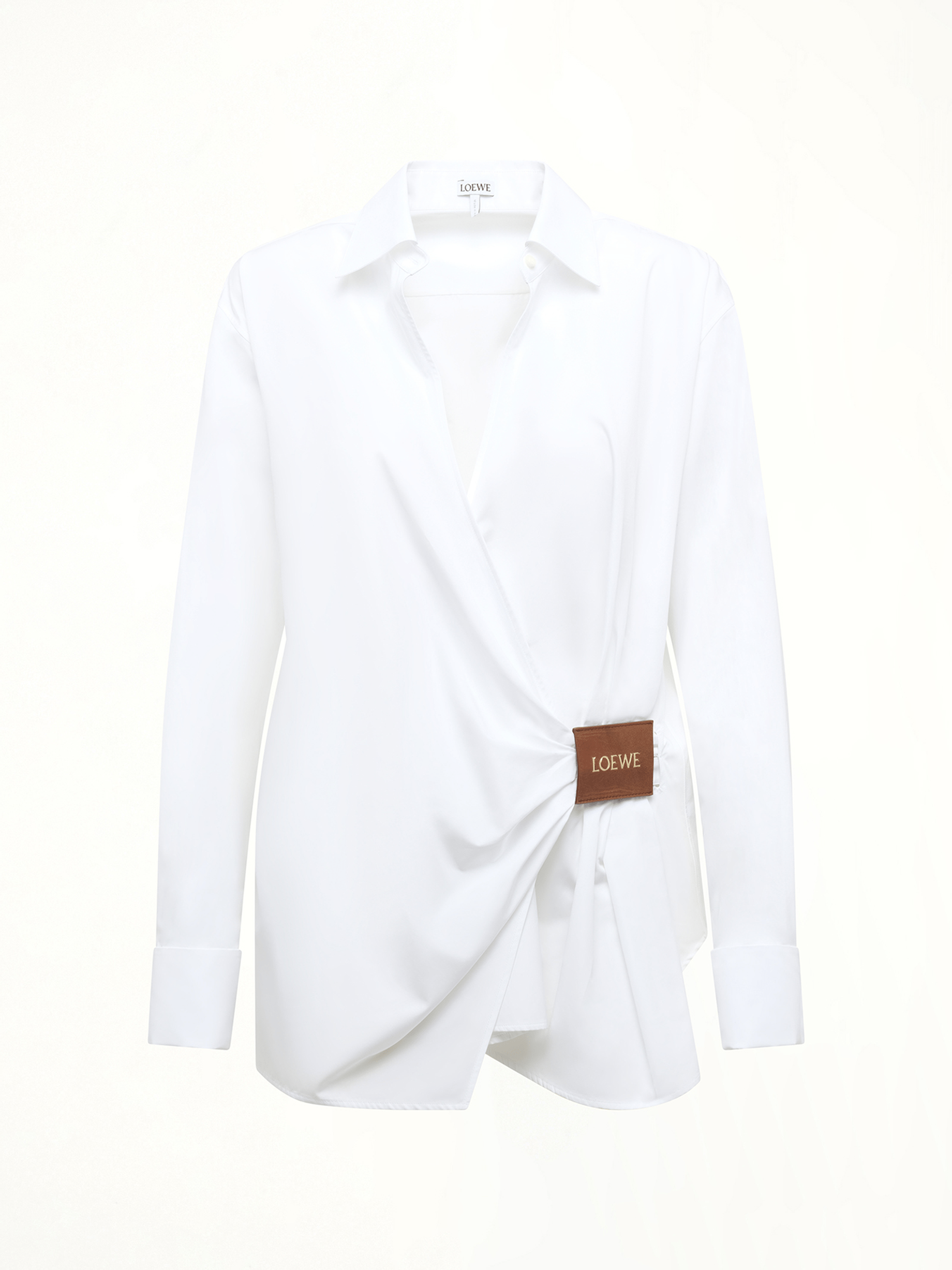 Loewe Draped Logo Shirt in White