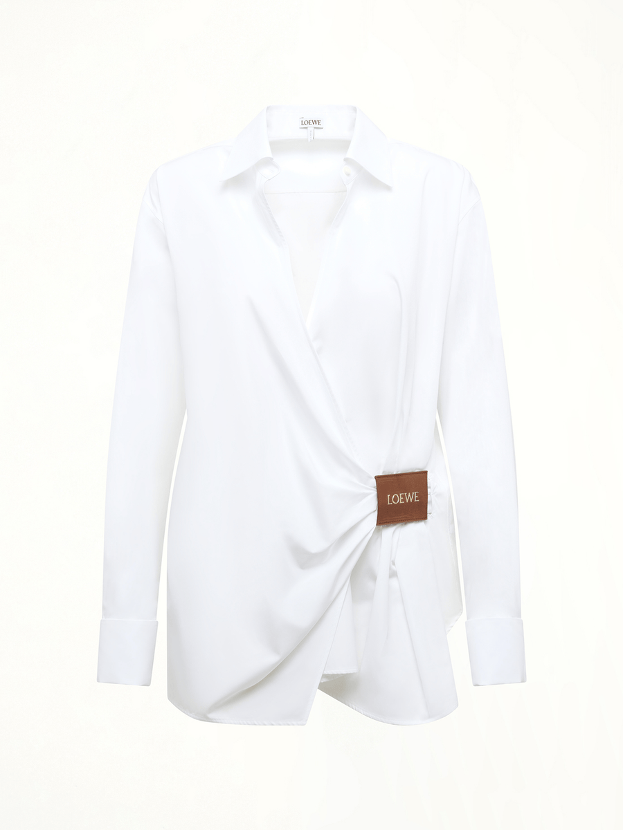 Loewe Draped Logo Shirt in White