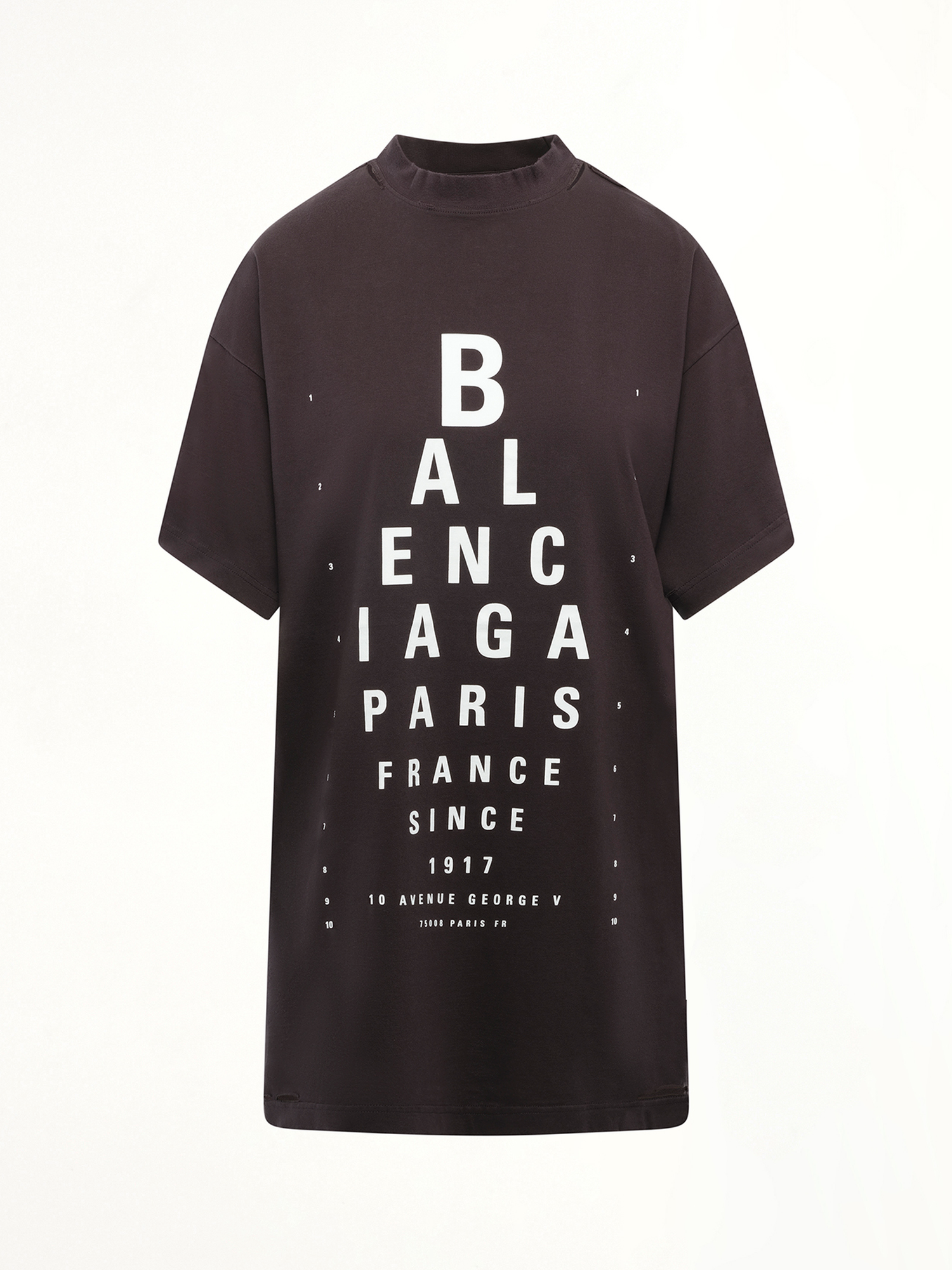 Balenciaga Eye-Test Oversized T-Shirt in Washed Black/White