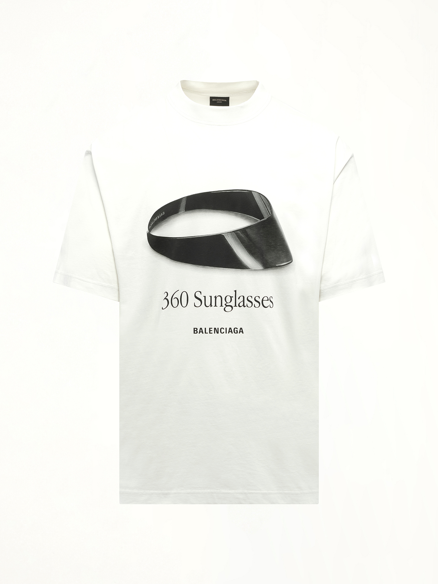Balenciaga 360 Sunglasses Medium Fit T-Shirt in Dirty White