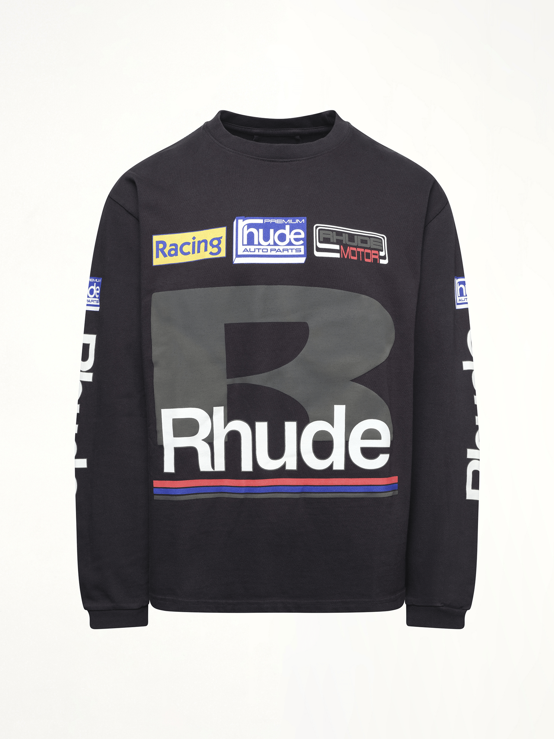 Rhude Petrol Patch Long Sleeve T-Shirt in Vintage Black