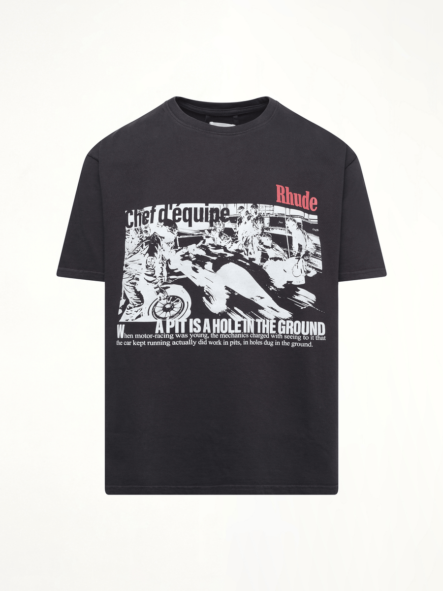 Rhude Champions Du Monde T-Shirt in Vintage Black