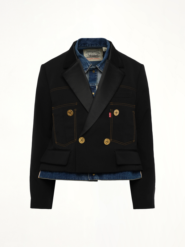 Levi's 黑色牛仔马特拉塞斜纹夹克