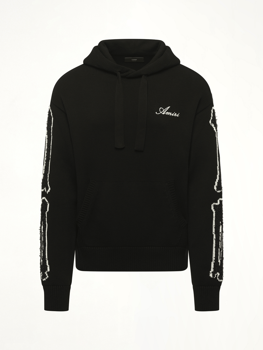 Bones Hoodie in Black/White