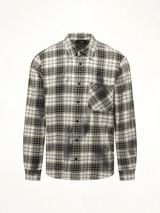 MA Quad Bleach Flannel Shirt in Black