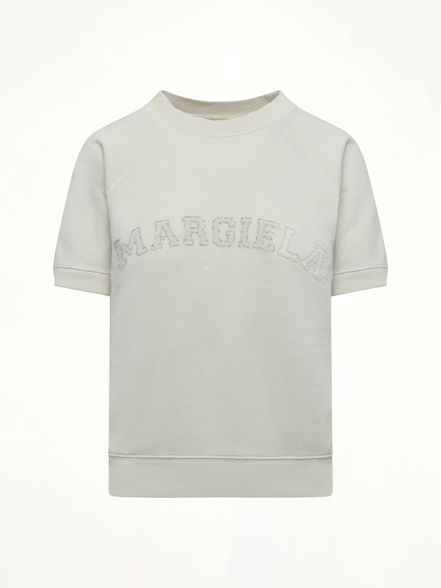 Margiela Short Sleeve Sweatshirt in Butter