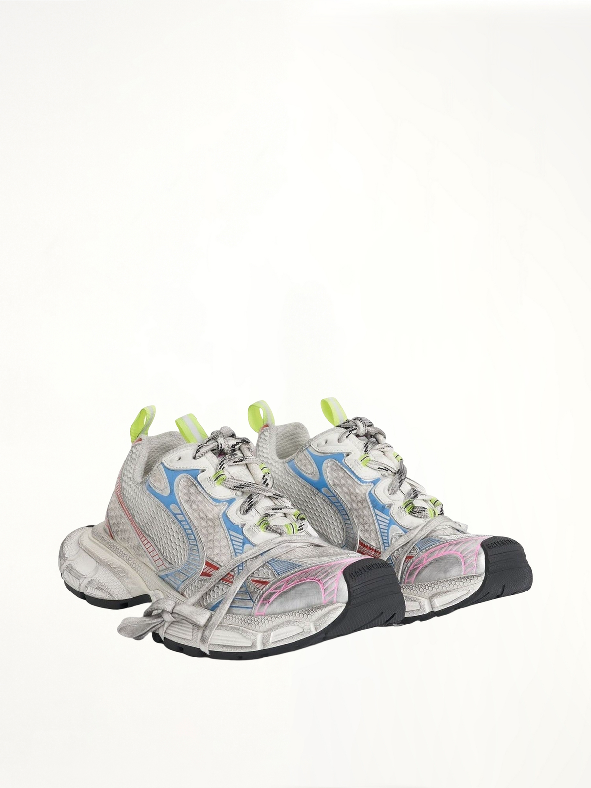 3XL Sneaker in White/Red/Blue Front View | BALENCIAGA