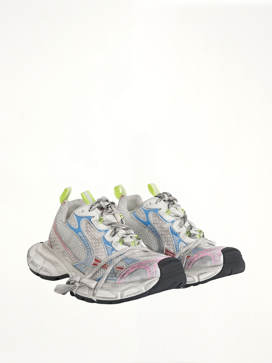 3XL Sneaker in White/Red/Blue Front View | BALENCIAGA