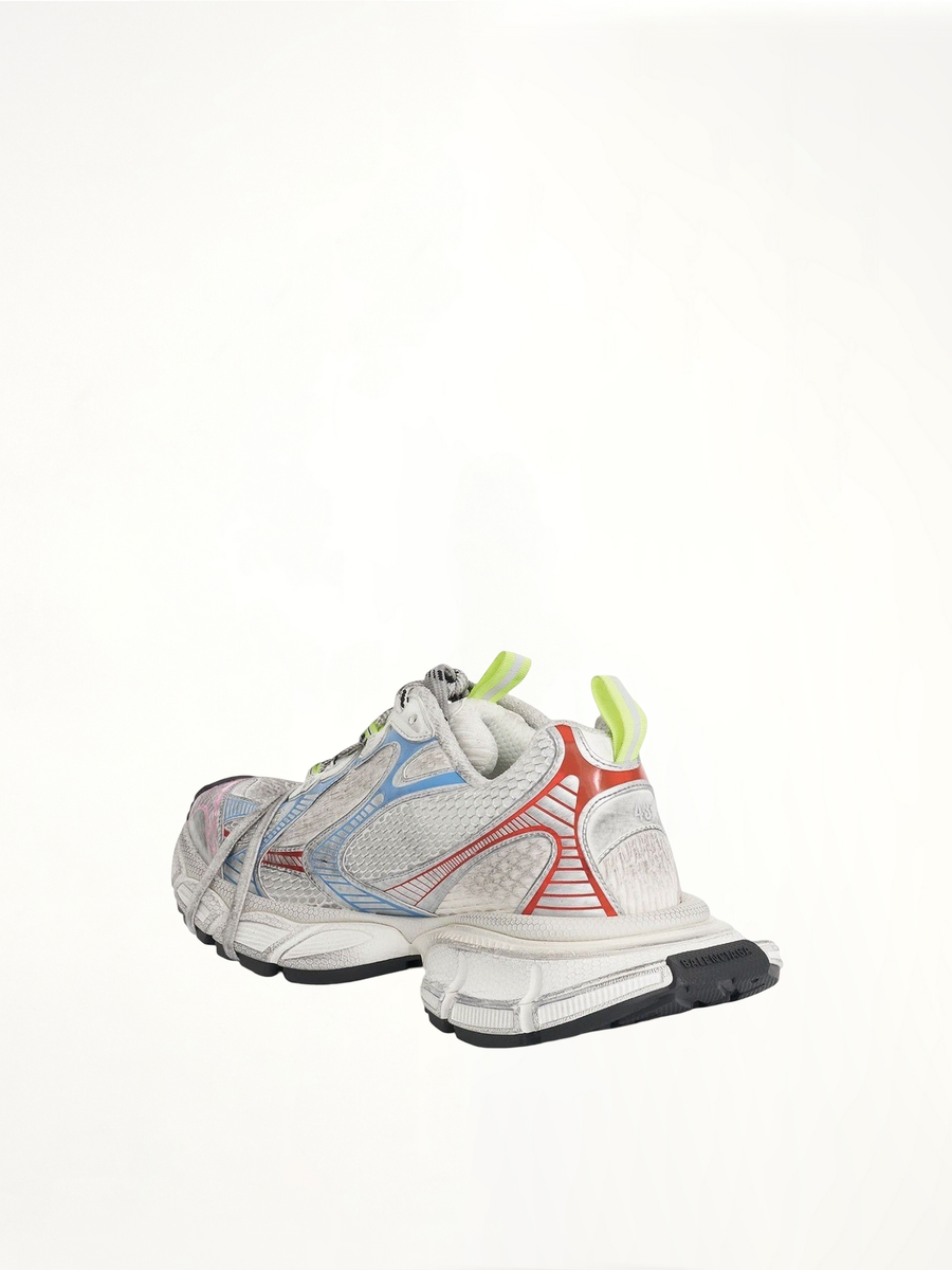 3XL Sneaker in White/Red/Blue Back View | BALENCIAGA
