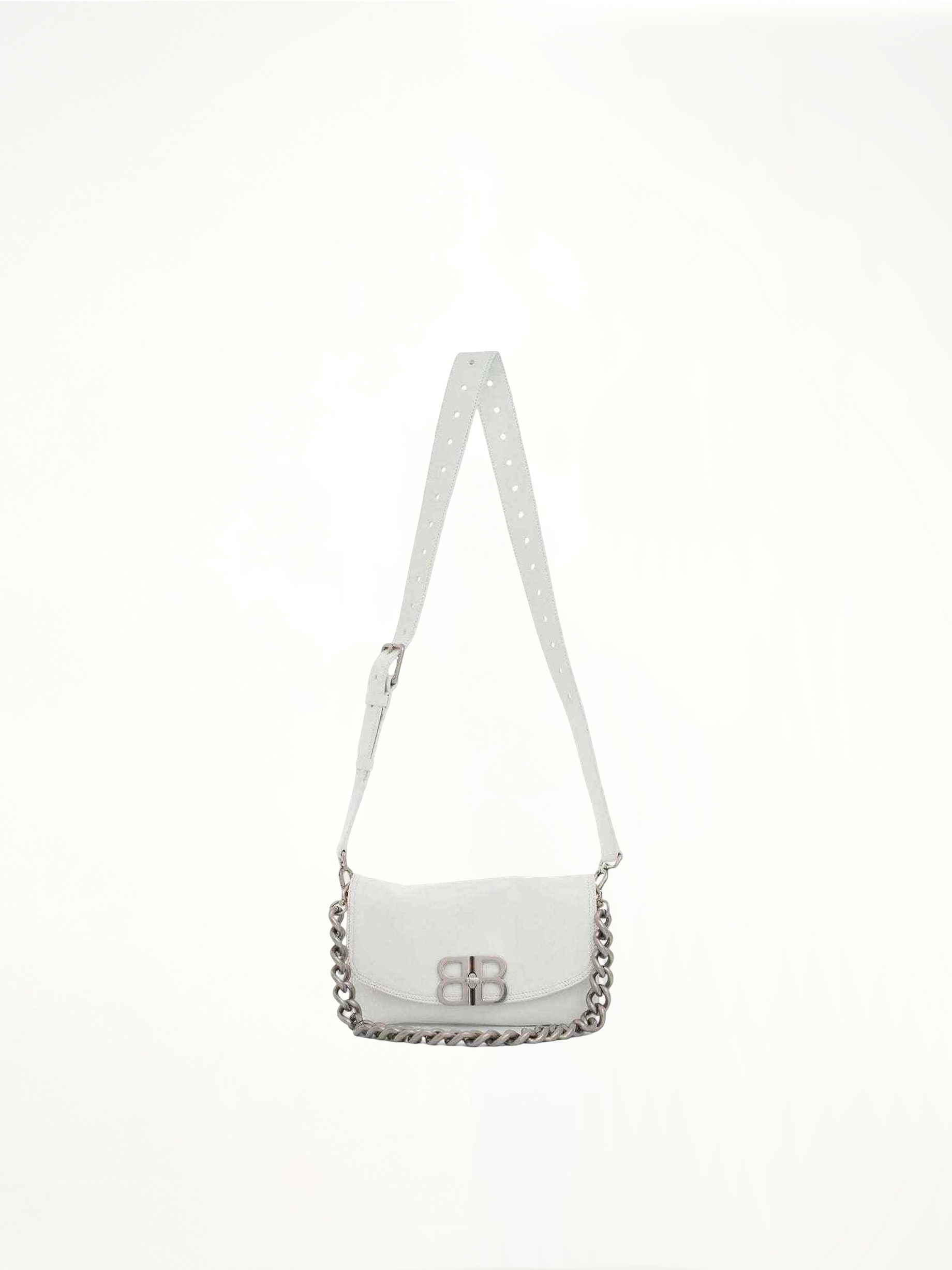 Small BB Soft Flap Bag in Optic White