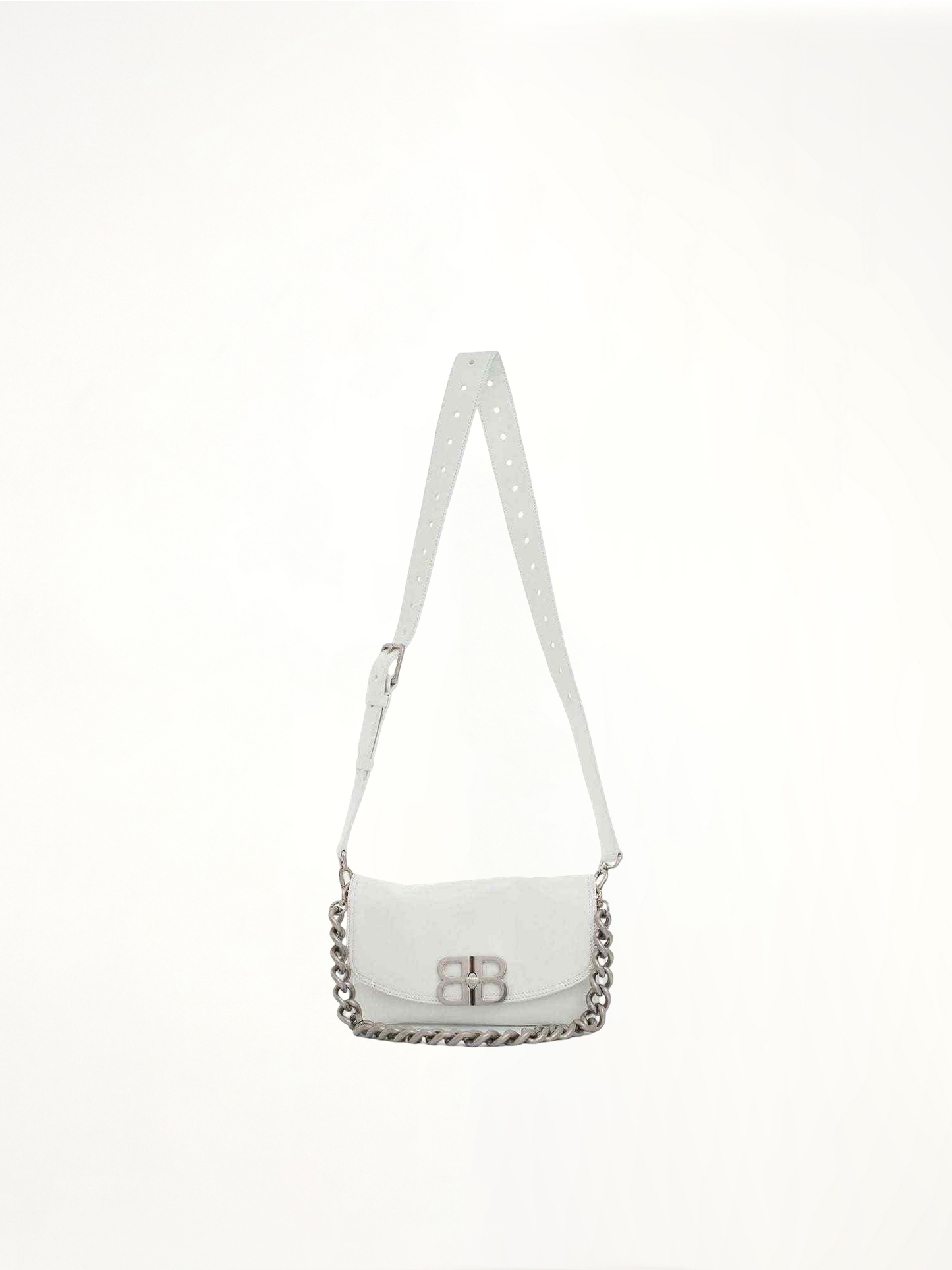 Small BB Soft Flap Bag in Optic White