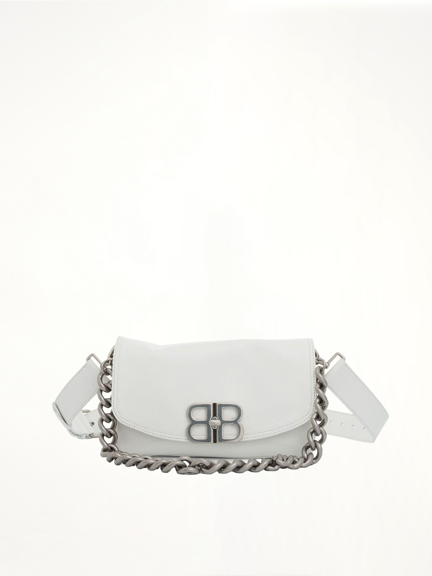 Small BB Soft Flap Bag in Optic White