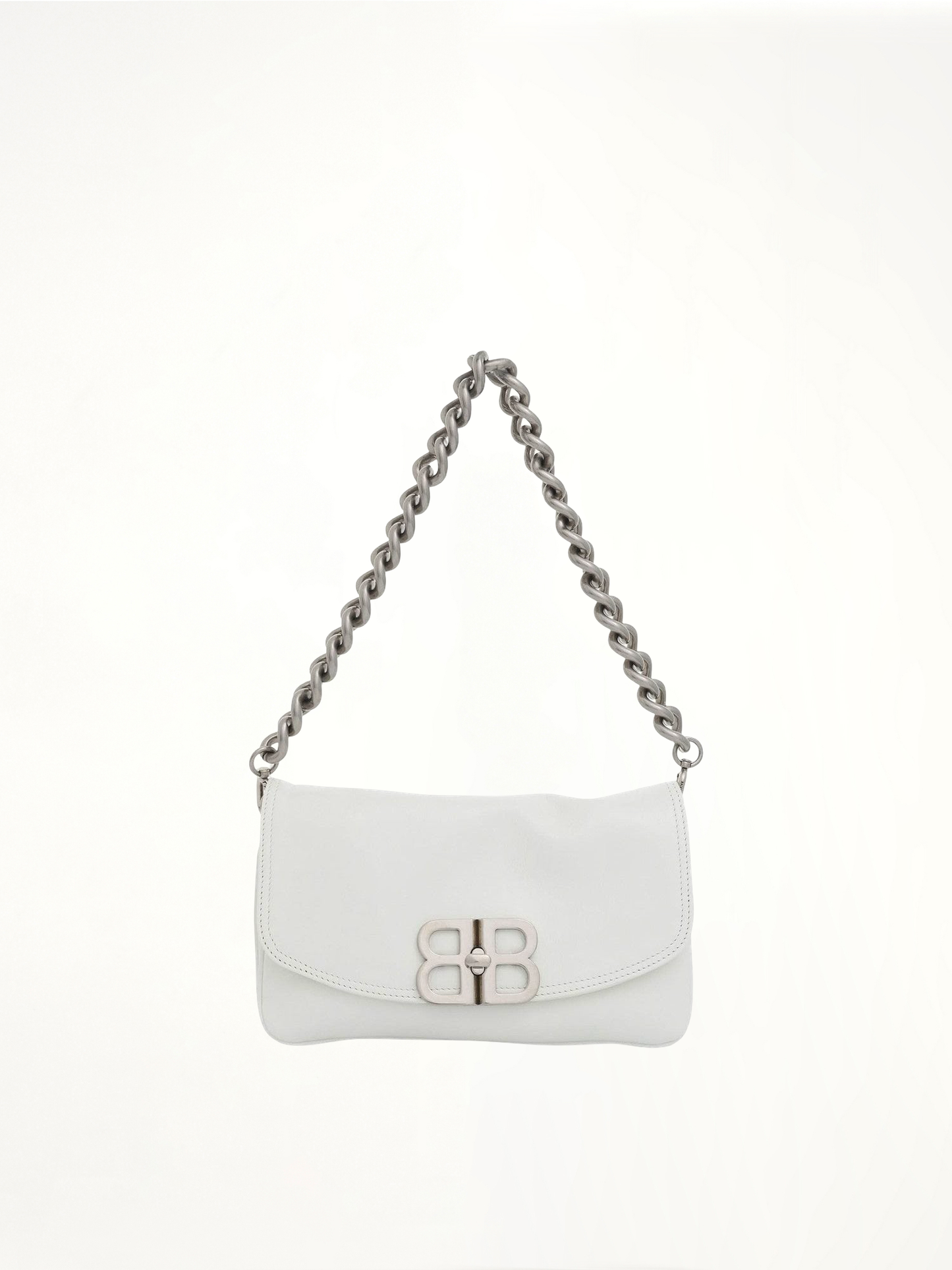 Small BB Soft Flap Bag in Optic White