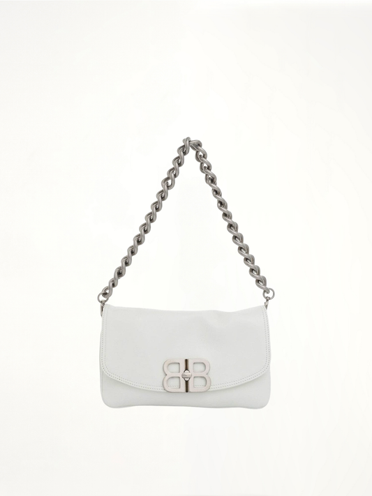 Small BB Soft Flap Bag in Optic White