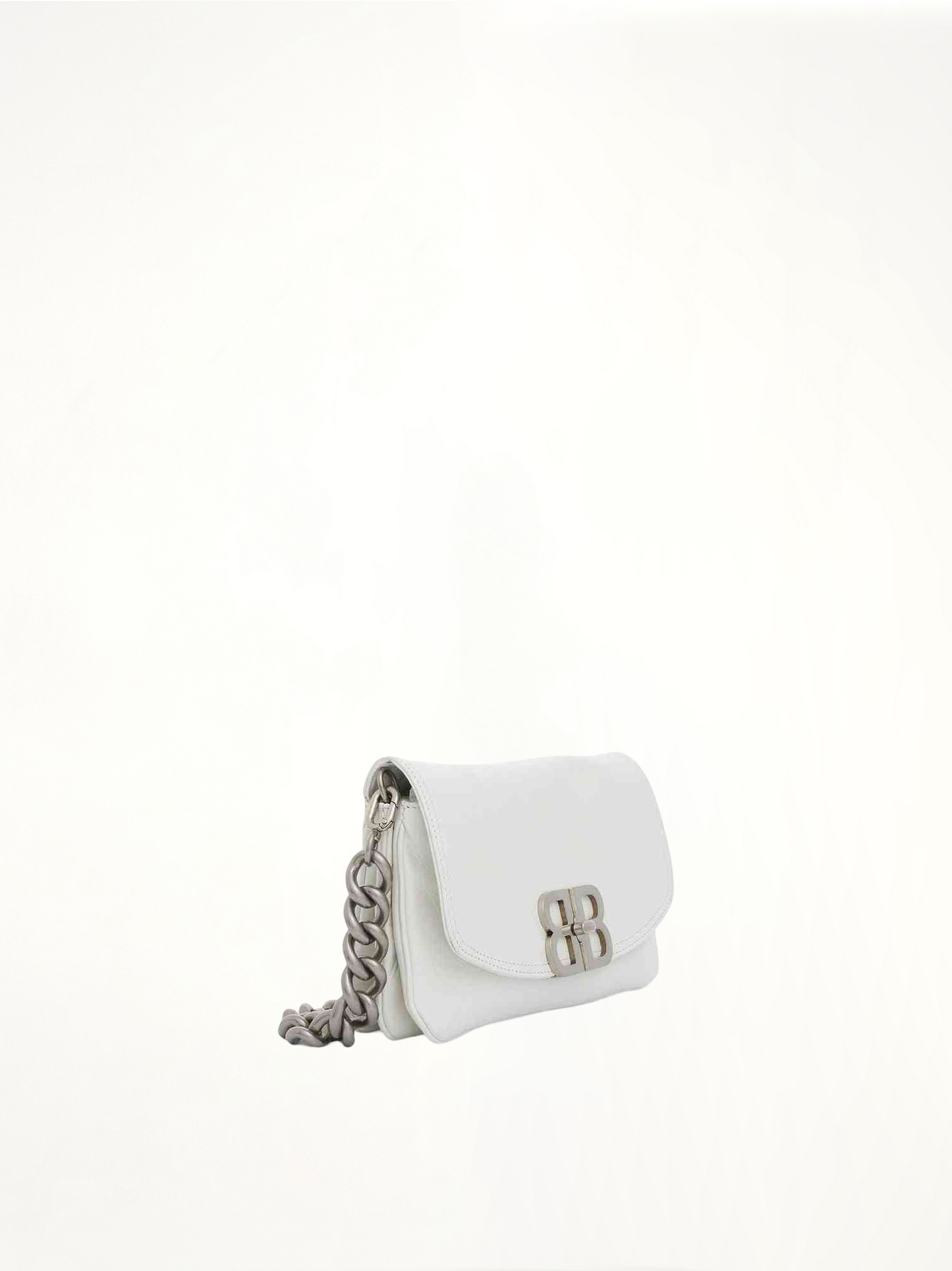 Small BB Soft Flap Bag in Optic White