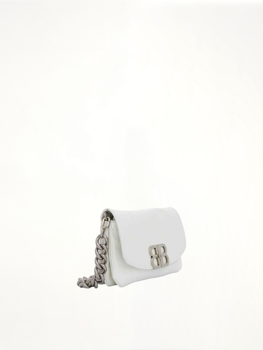 Small BB Soft Flap Bag in Optic White