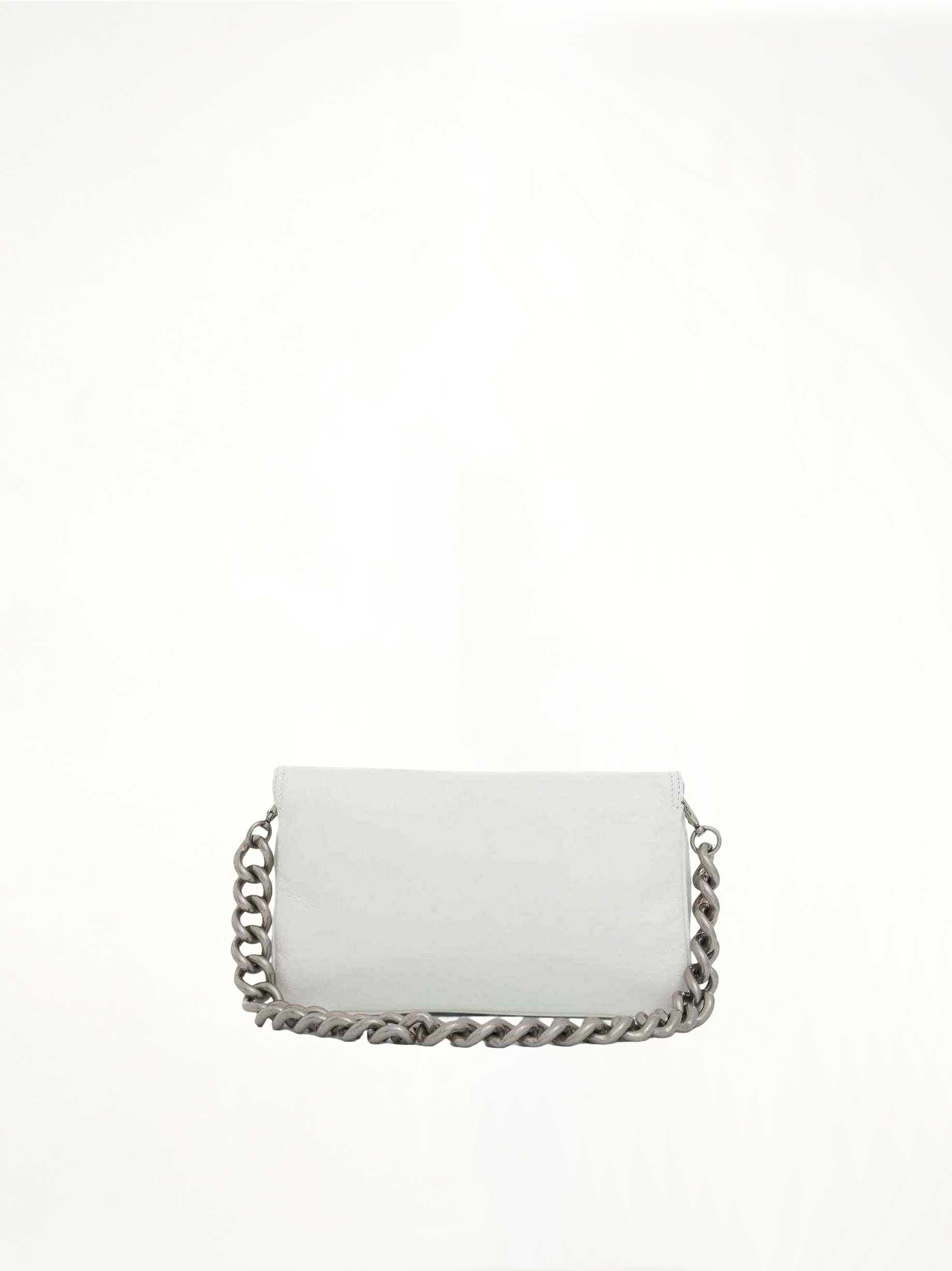 Small BB Soft Flap Bag in Optic White