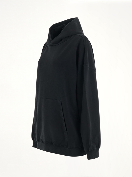 Back Logo Oversized Hoodie in Black/Silver