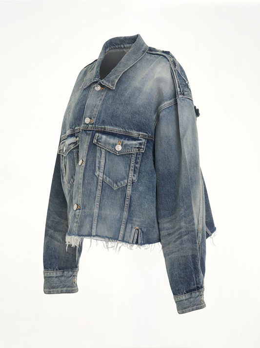 Deconstructed Jacket in Pale Blue