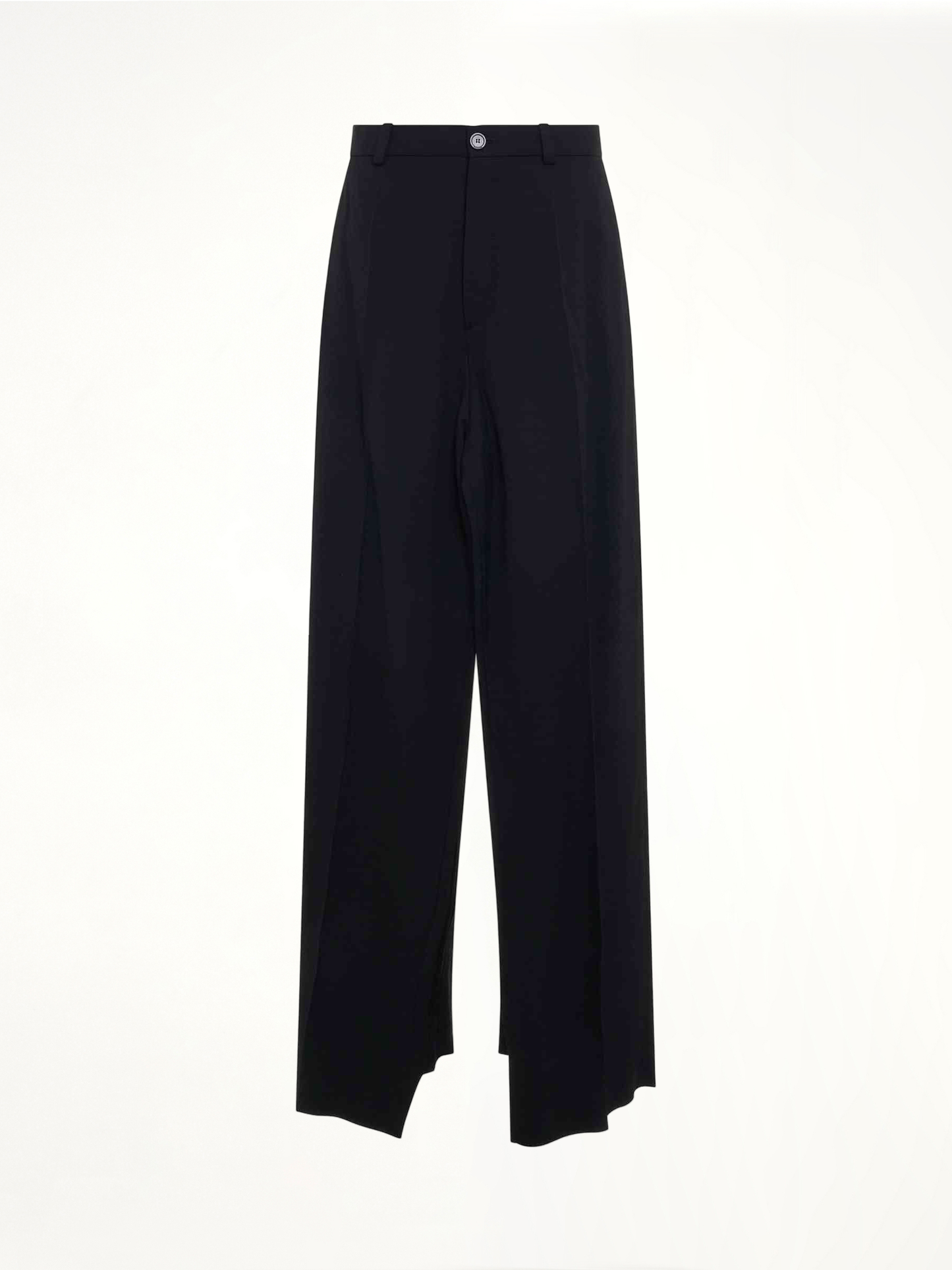 Deconstructed Double Front Pants in Black