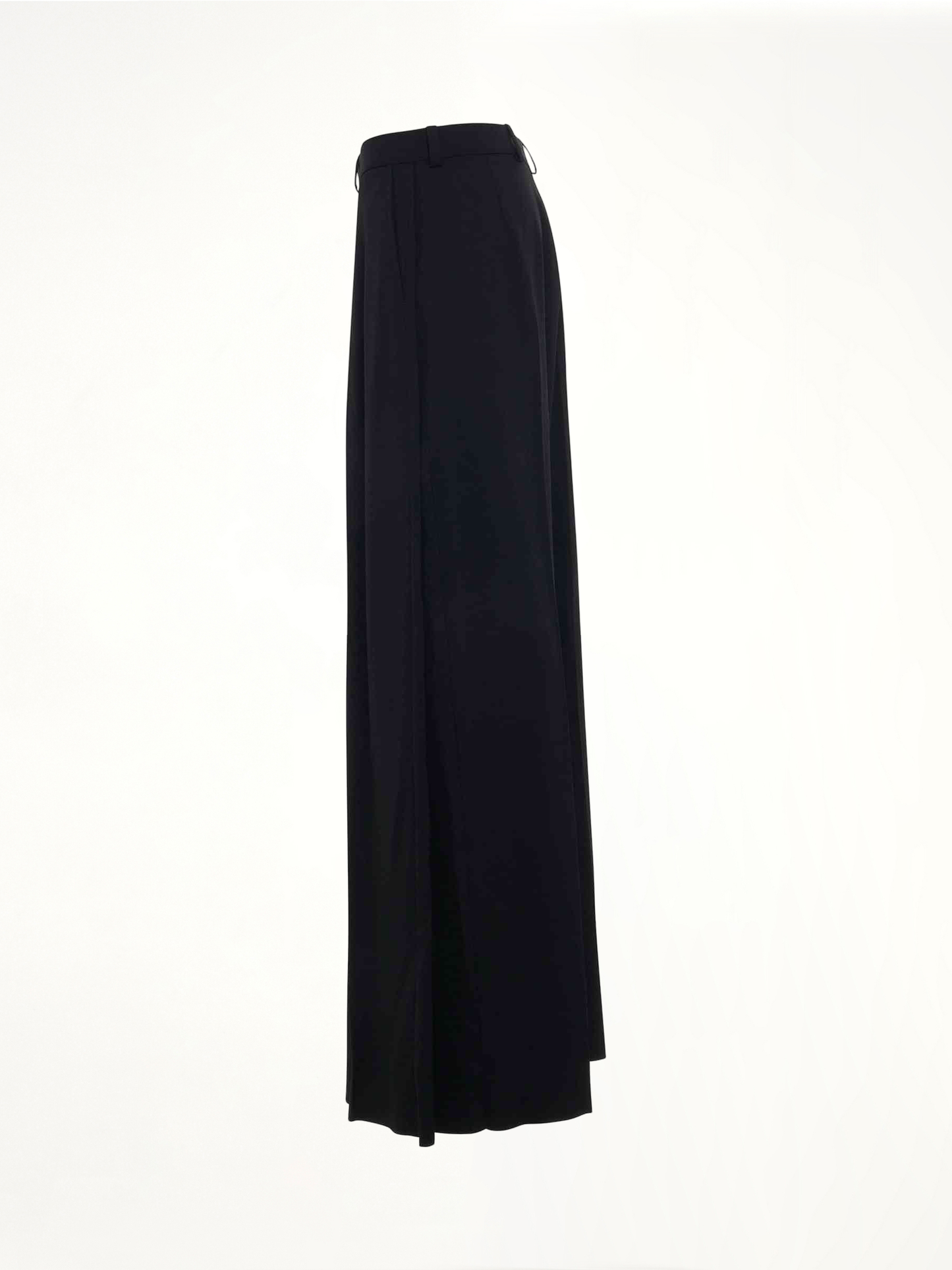 Deconstructed Double Front Pants in Black