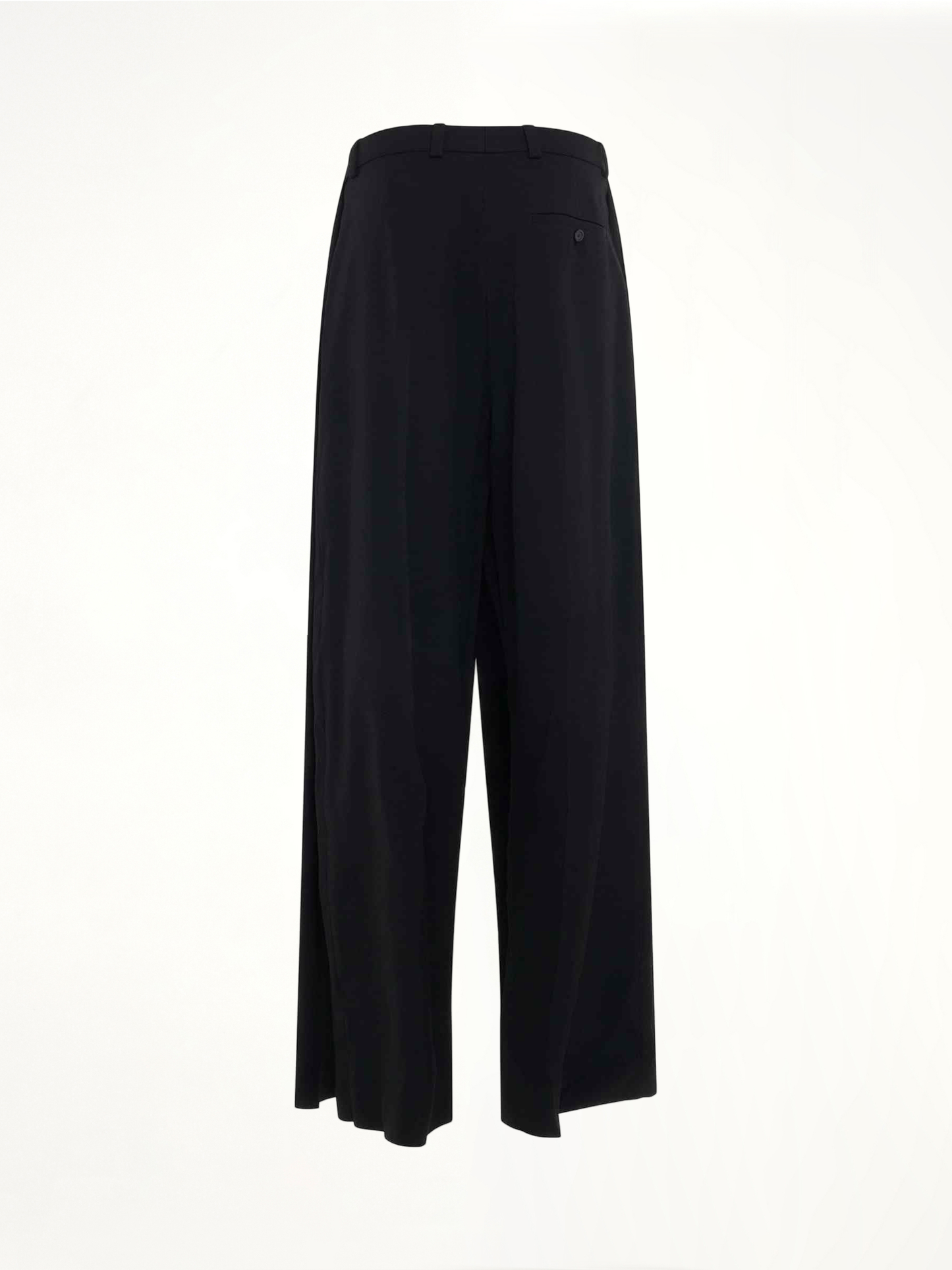 Deconstructed Double Front Pants in Black