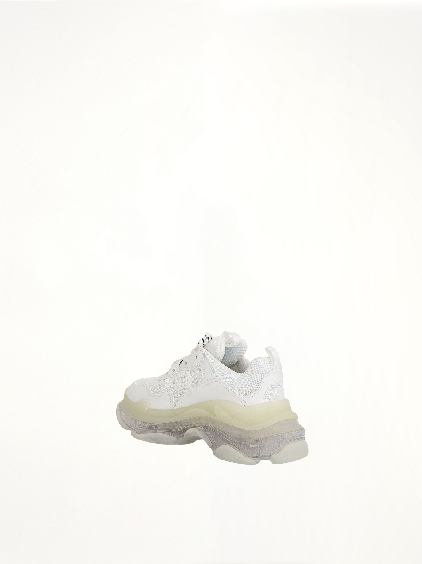 Triple S Clear Sole Sneakers in White