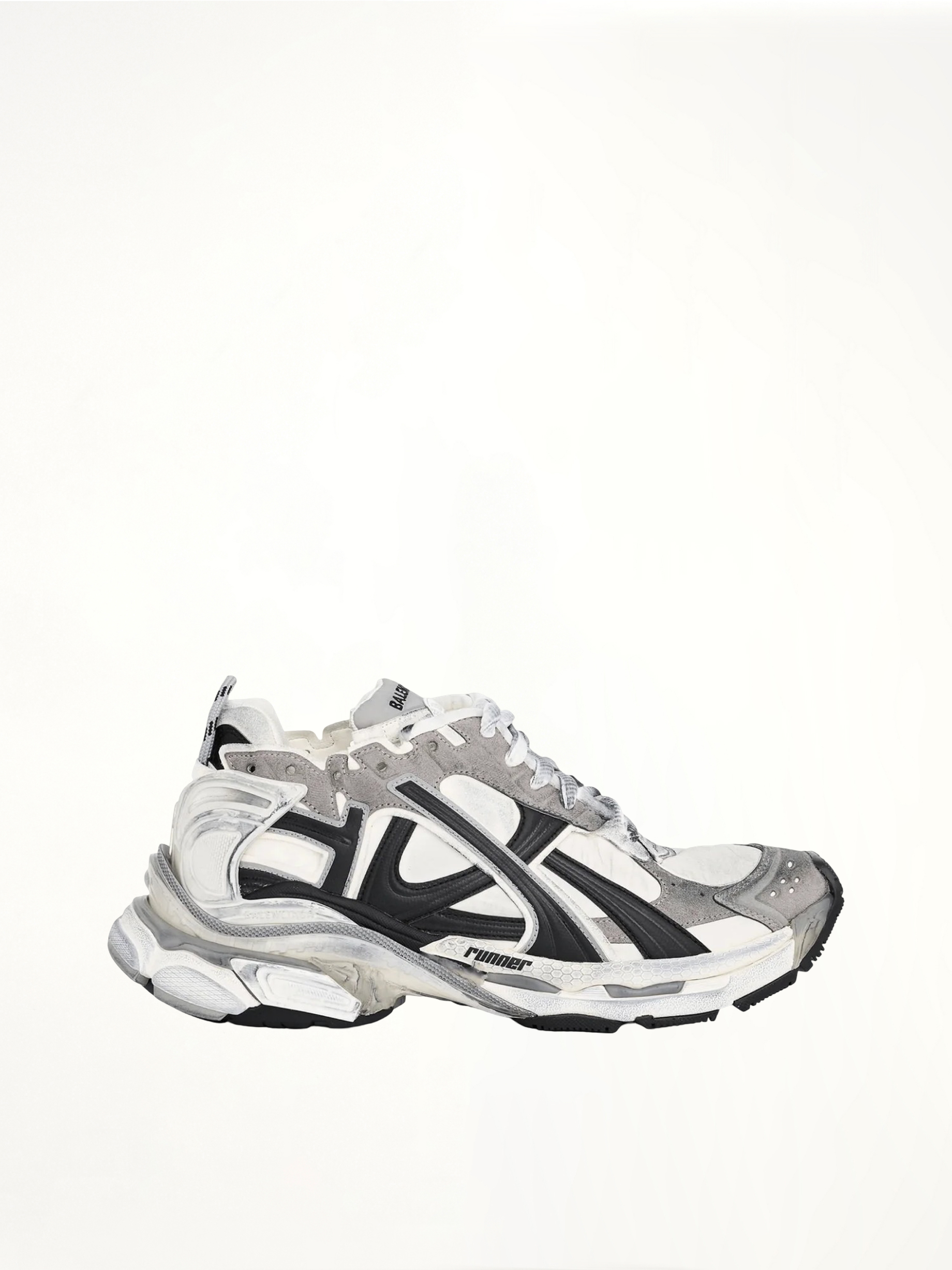 Runner Sneakers in Grey/White/Black