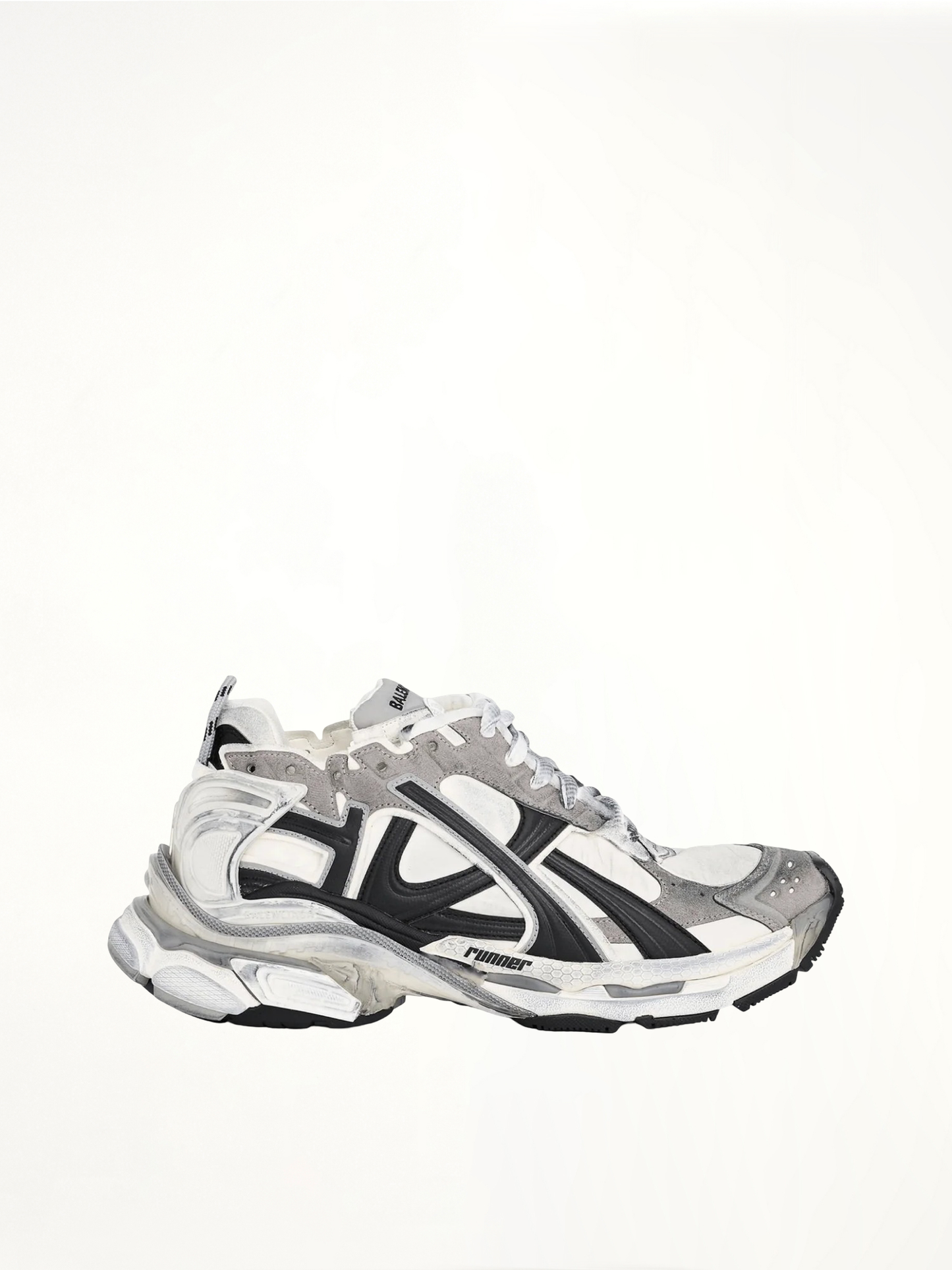 Runner Sneakers in Grey/White/Black
