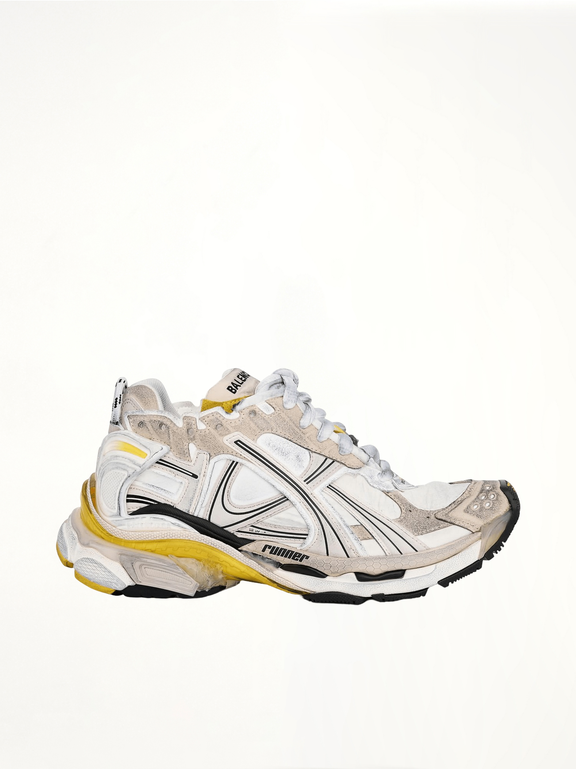 Runner Sneakers in Grey/White/Yellow