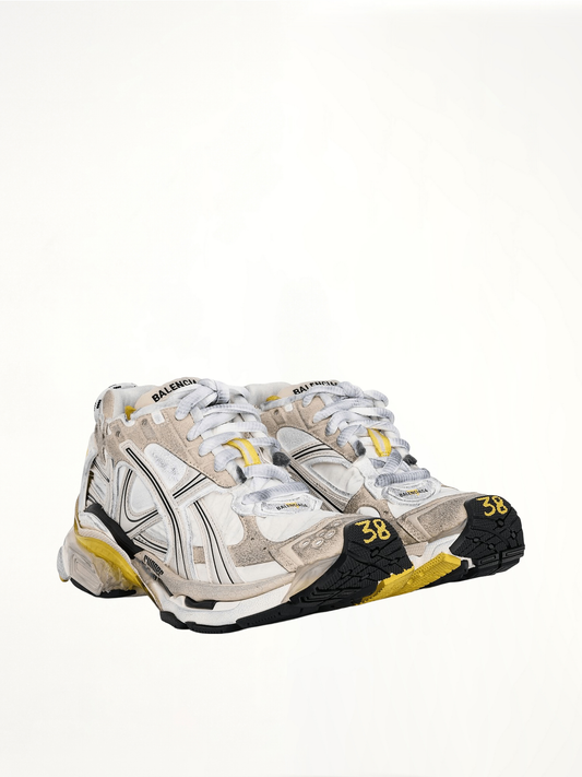 Runner Sneakers in Grey/White/Yellow