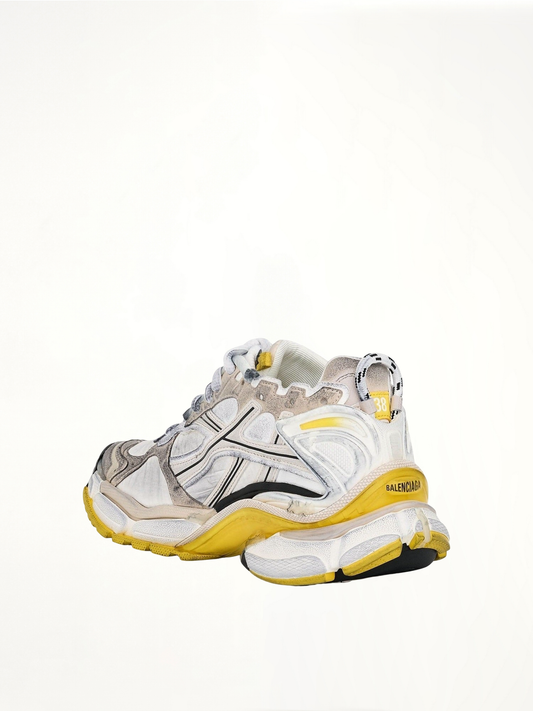 Runner Sneakers in Grey/White/Yellow