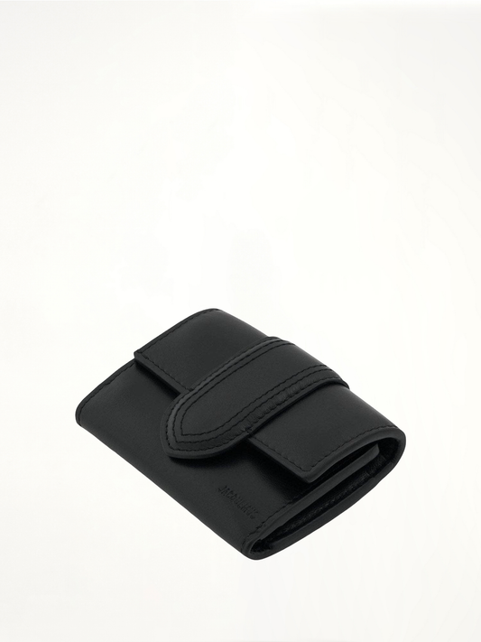 Le Compact Bambino Leather Pouch in Black