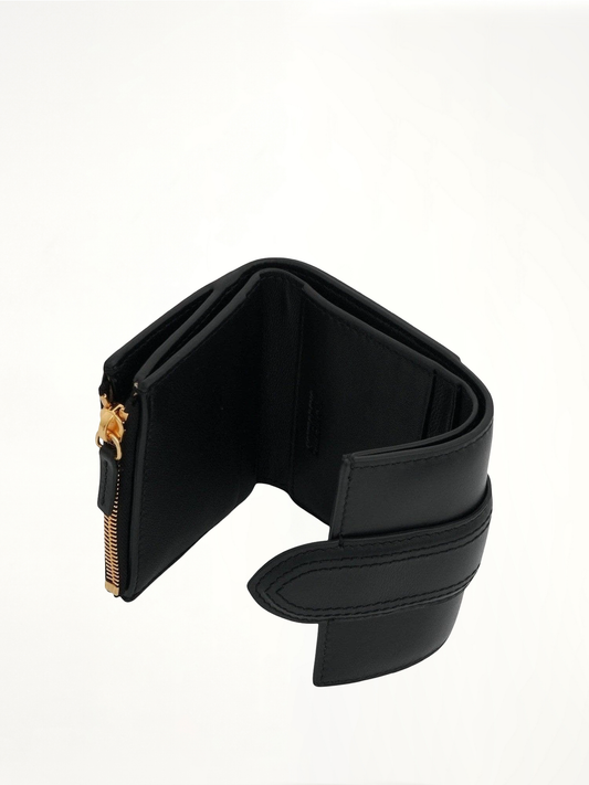 Le Compact Bambino Leather Pouch in Black