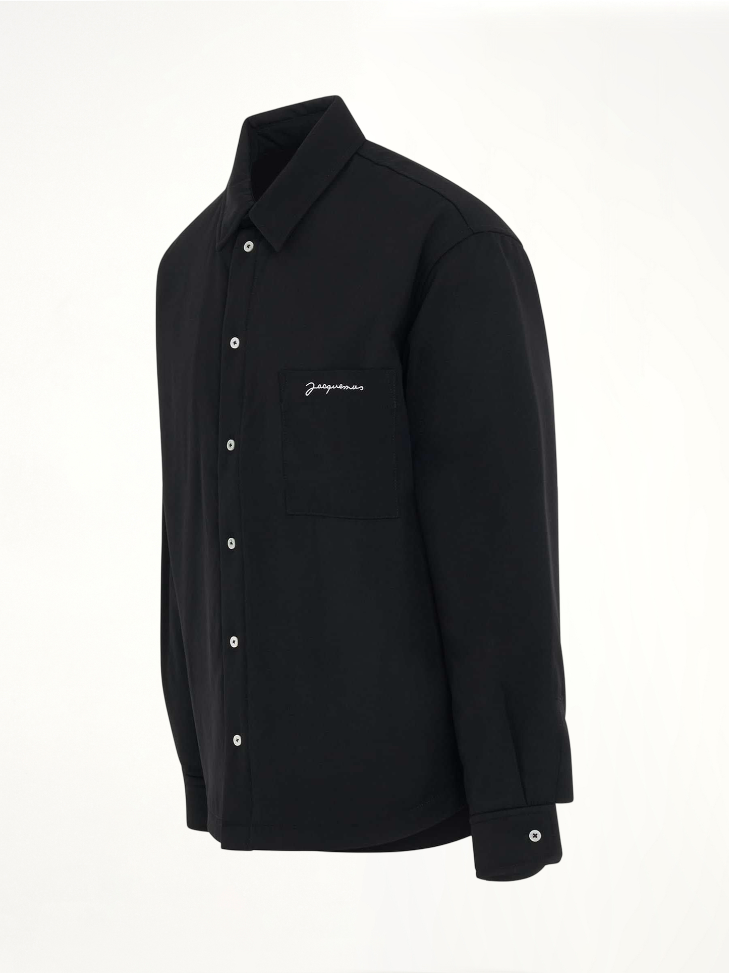 Boulanger Virgin Wool Puffed Overshirt in Black