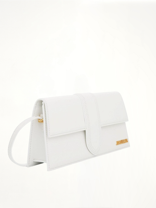 Le Bambino Long Leather Bag in White