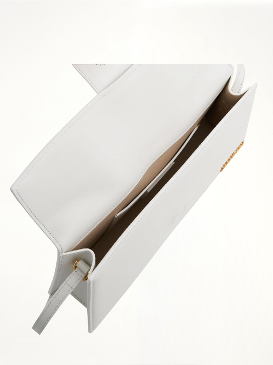 Le Bambino Long Leather Bag in White